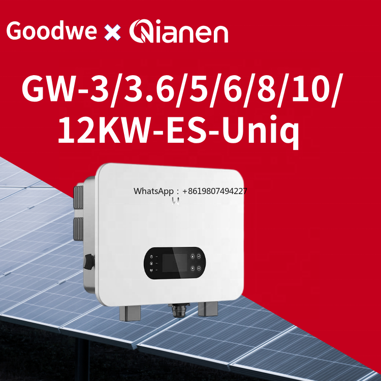 Hybrid Solar Inverter - Гибридный солнечный инвертор GW-3/3.6/5/6/8/10/12KW-ES-Uniq-1, однофазный, 1/2